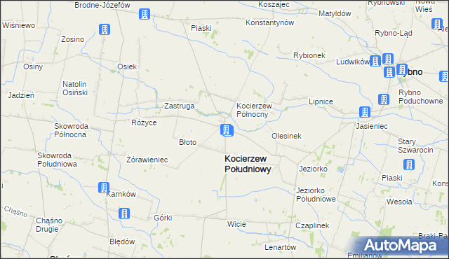 mapa Kocierzew Kościelny, Kocierzew Kościelny na mapie Targeo