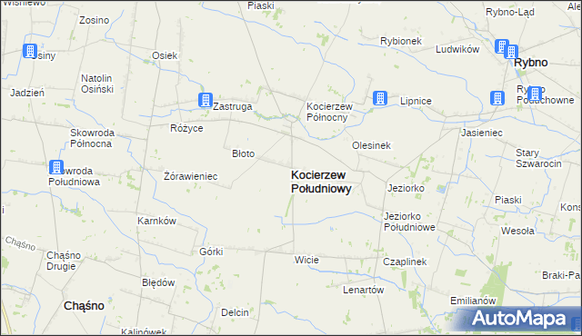 mapa Kocierzew Południowy, Kocierzew Południowy na mapie Targeo