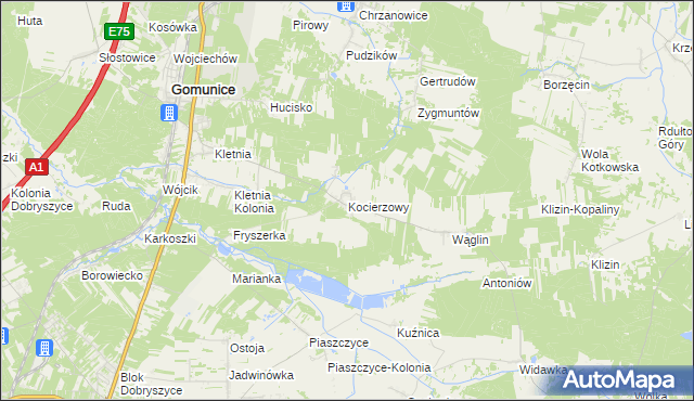 mapa Kocierzowy, Kocierzowy na mapie Targeo