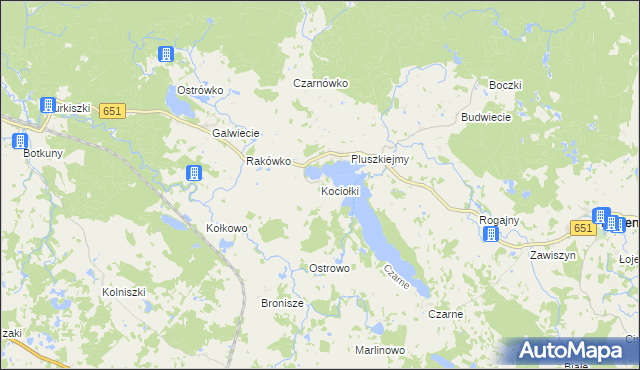 mapa Kociołki gmina Dubeninki, Kociołki gmina Dubeninki na mapie Targeo