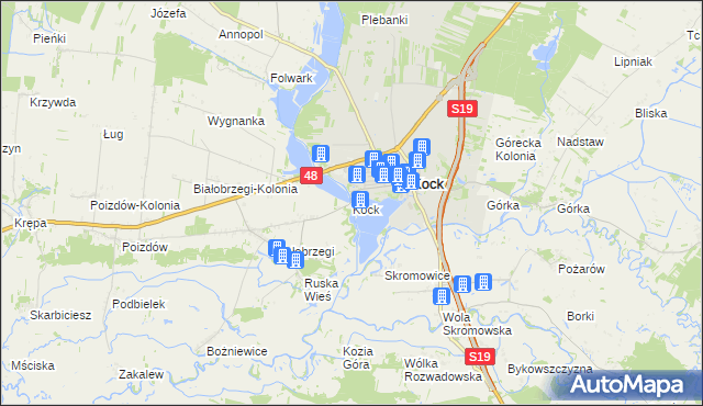 mapa Kock powiat lubartowski, Kock powiat lubartowski na mapie Targeo