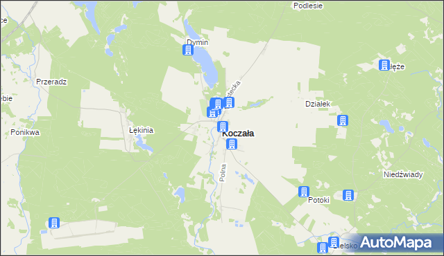 mapa Koczała, Koczała na mapie Targeo