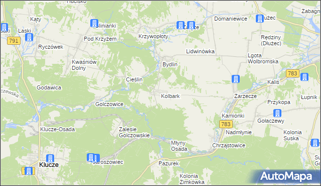 mapa Kolbark, Kolbark na mapie Targeo