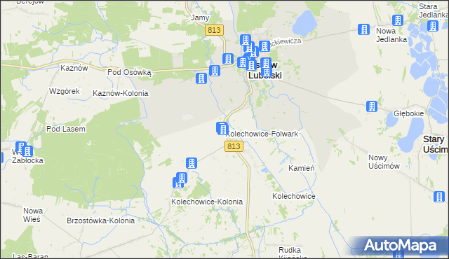 mapa Kolechowice-Folwark, Kolechowice-Folwark na mapie Targeo