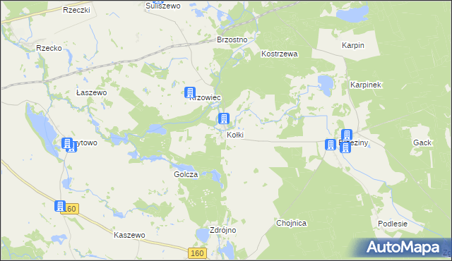 mapa Kołki, Kołki na mapie Targeo