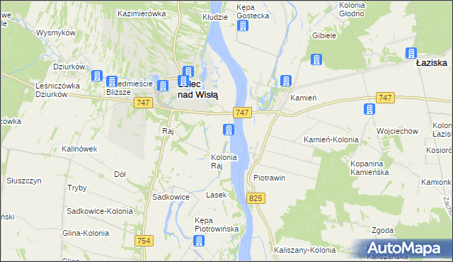 mapa Kolonia Nadwiślańska, Kolonia Nadwiślańska na mapie Targeo