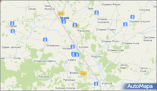 mapa Konopki gmina Stupsk, Konopki gmina Stupsk na mapie Targeo