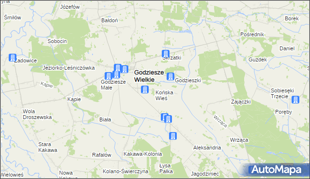 mapa Końska Wieś, Końska Wieś na mapie Targeo