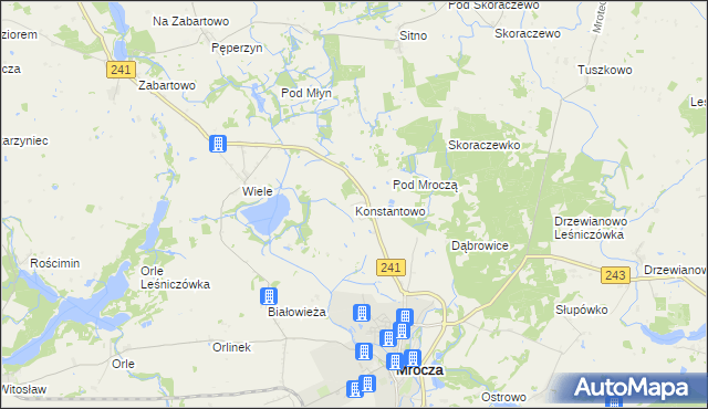 mapa Konstantowo gmina Mrocza, Konstantowo gmina Mrocza na mapie Targeo