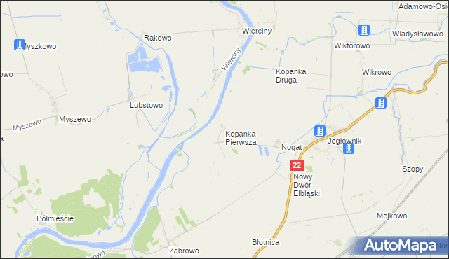 mapa Kopanka Pierwsza, Kopanka Pierwsza na mapie Targeo