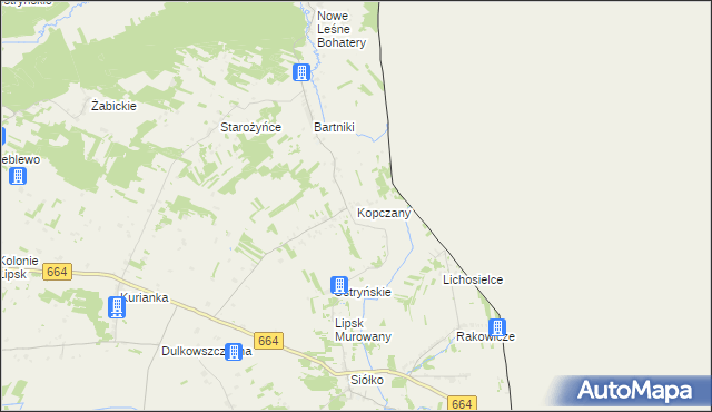 mapa Kopczany, Kopczany na mapie Targeo