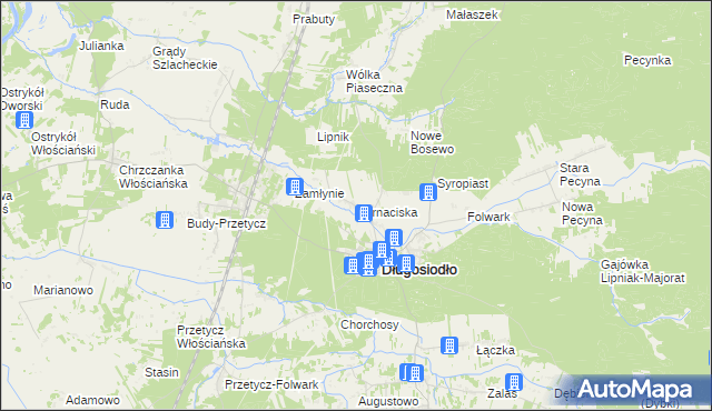 mapa Kornaciska, Kornaciska na mapie Targeo