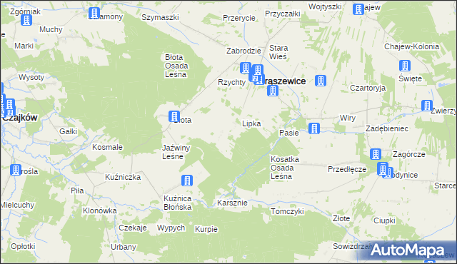 mapa Kosatka, Kosatka na mapie Targeo