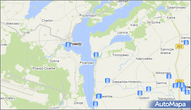 mapa Kosewo gmina Ostrowite, Kosewo gmina Ostrowite na mapie Targeo