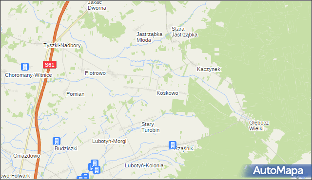 mapa Koskowo, Koskowo na mapie Targeo