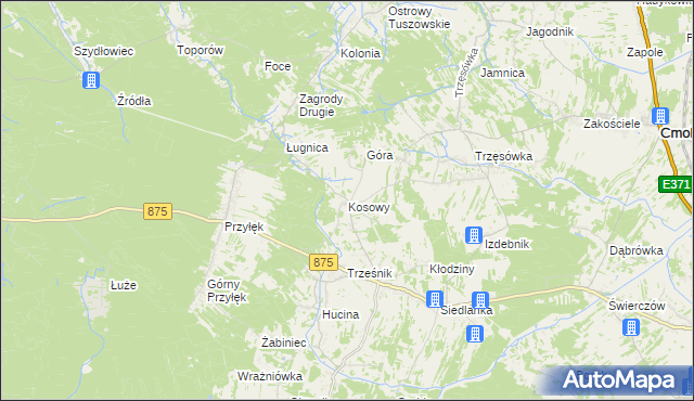 mapa Kosowy, Kosowy na mapie Targeo