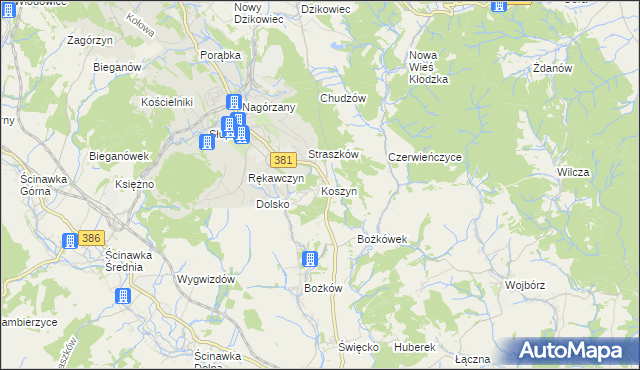 mapa Koszyn, Koszyn na mapie Targeo