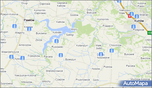 mapa Kotarszyn, Kotarszyn na mapie Targeo
