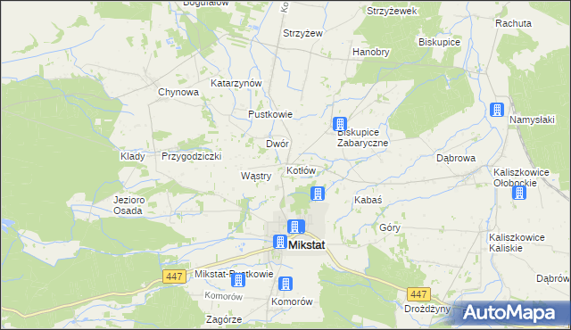 mapa Kotłów, Kotłów na mapie Targeo