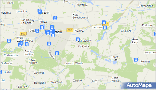 mapa Kotłówka gmina Żelechów, Kotłówka gmina Żelechów na mapie Targeo