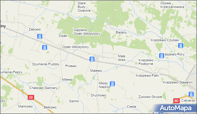 mapa Koziebrody, Koziebrody na mapie Targeo