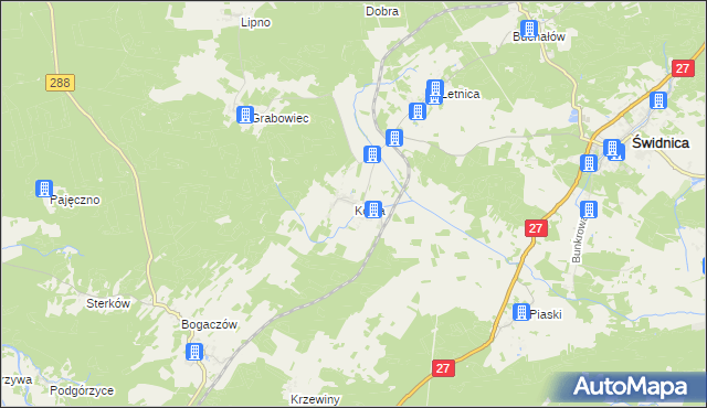 mapa Koźla, Koźla na mapie Targeo