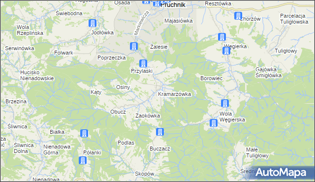 mapa Kramarzówka, Kramarzówka na mapie Targeo