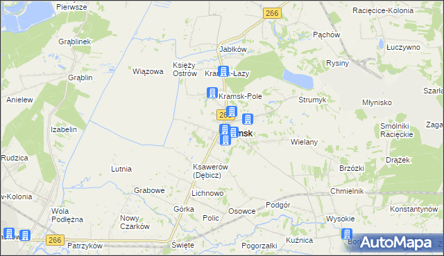 mapa Kramsk, Kramsk na mapie Targeo