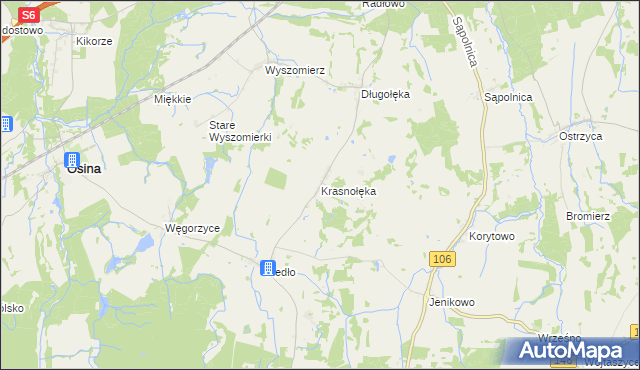 mapa Krasnołęka, Krasnołęka na mapie Targeo