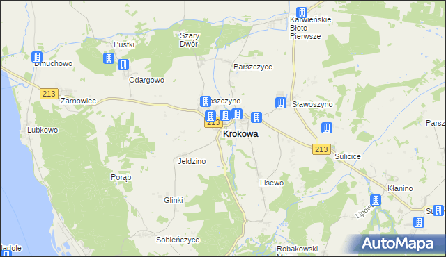mapa Krokowa, Krokowa na mapie Targeo