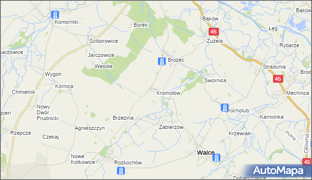mapa Kromołów, Kromołów na mapie Targeo