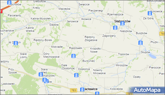 mapa Kropidło, Kropidło na mapie Targeo