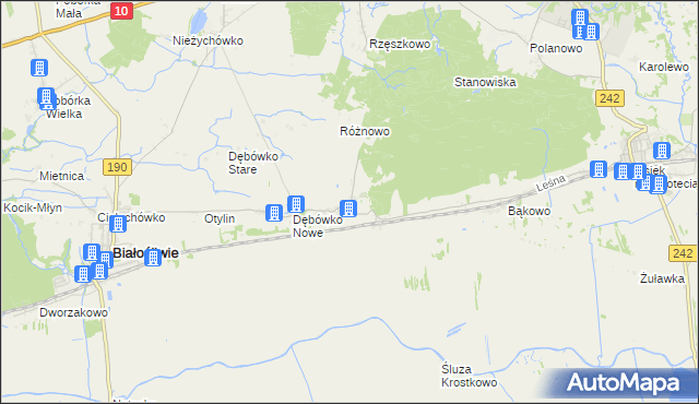 mapa Krostkowo, Krostkowo na mapie Targeo