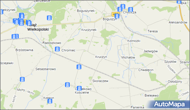 mapa Kruczyn, Kruczyn na mapie Targeo