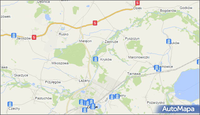 mapa Kruków, Kruków na mapie Targeo
