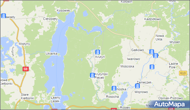 mapa Krutyń, Krutyń na mapie Targeo