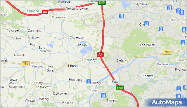 mapa Kryspinów, Kryspinów na mapie Targeo