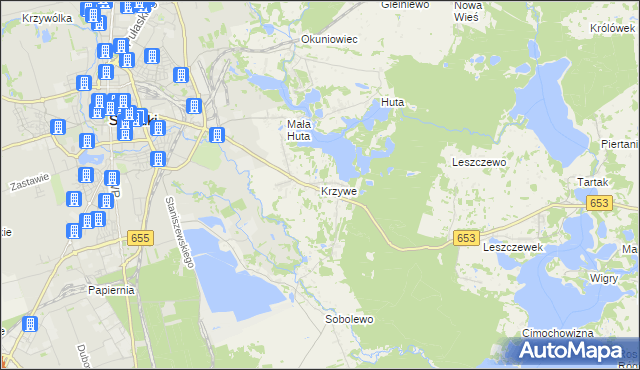 mapa Krzywe gmina Suwałki, Krzywe gmina Suwałki na mapie Targeo