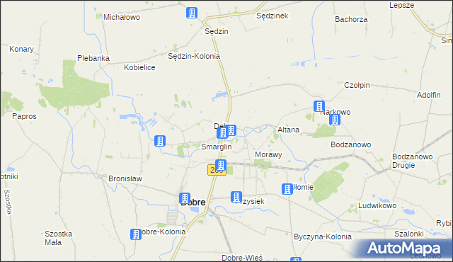 mapa Krzywosądz, Krzywosądz na mapie Targeo