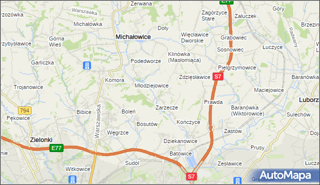 mapa Książniczki, Książniczki na mapie Targeo