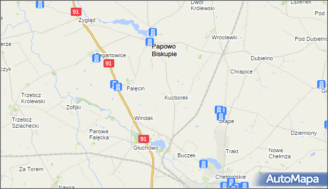 mapa Kucborek, Kucborek na mapie Targeo