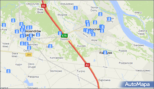 mapa Kuczek, Kuczek na mapie Targeo