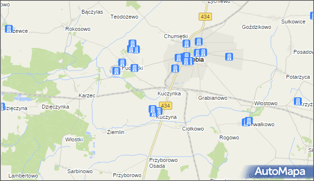 mapa Kuczynka, Kuczynka na mapie Targeo