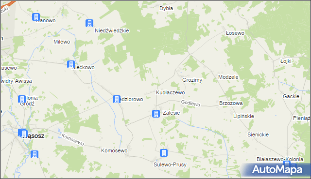 mapa Kudłaczewo, Kudłaczewo na mapie Targeo