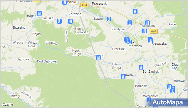 mapa Kuleje, Kuleje na mapie Targeo