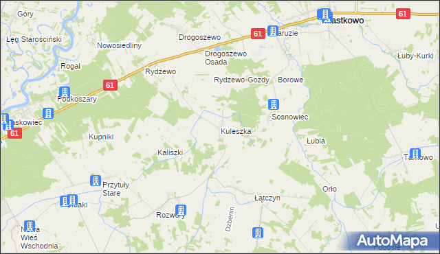 mapa Kuleszka, Kuleszka na mapie Targeo