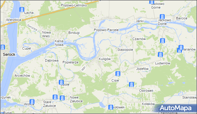 mapa Kuligów, Kuligów na mapie Targeo