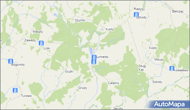 mapa Kumielsk, Kumielsk na mapie Targeo