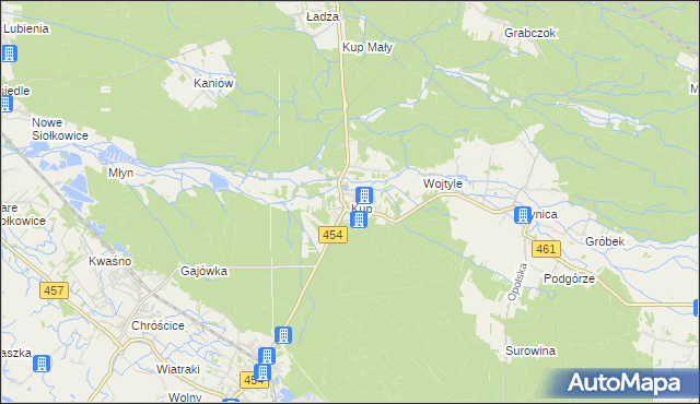 mapa Kup, Kup na mapie Targeo