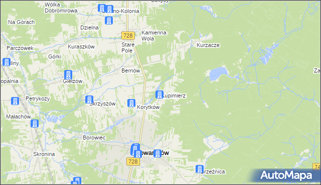 mapa Kupimierz, Kupimierz na mapie Targeo